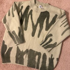 Princess Polly Green Patterned Oversized Sweater